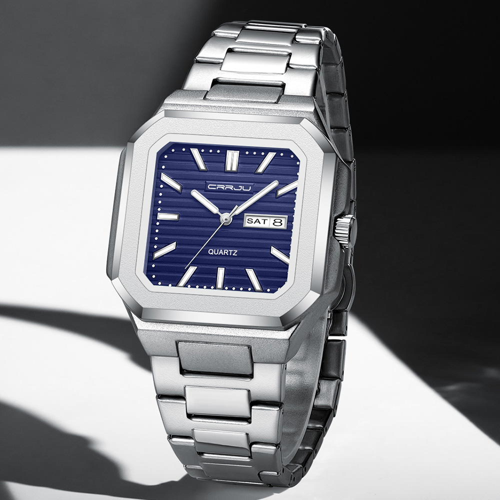 CRRJU Men's Casual Stainless S - Smartwatch Square Watches For Men avis et prix
