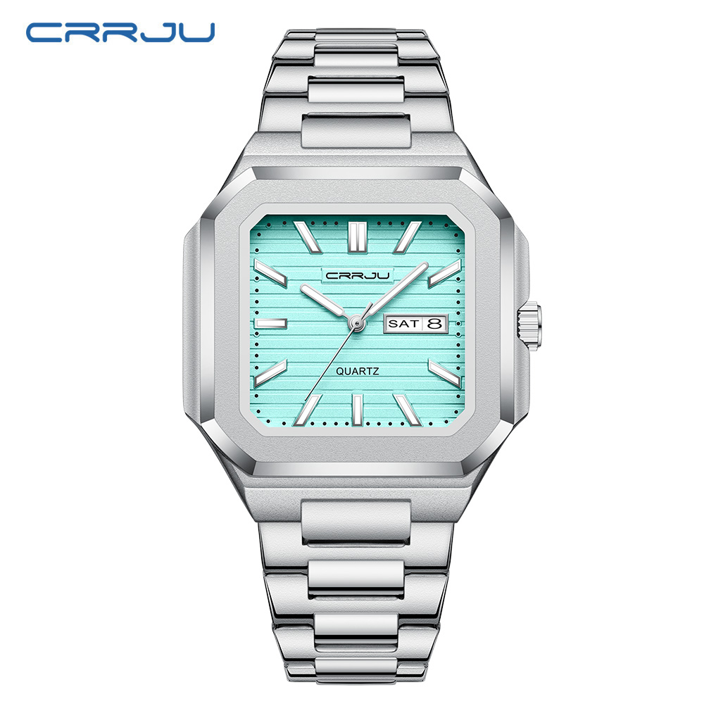 CRRJU Men's Casual Stainless S - Smartwatch Square Watches For Men avis et prix