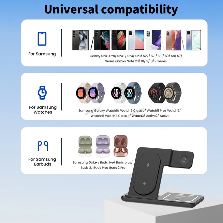 3 In 1 Foldable Wireless Charg - Smartwatch Watches For Iphone avis et prix