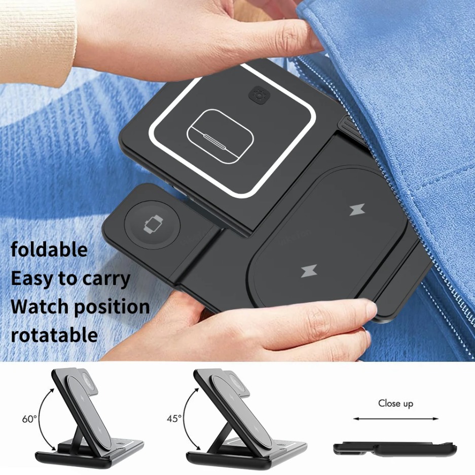 3 In 1 Foldable Wireless Charg - Smartwatch Watches For Iphone avis et prix