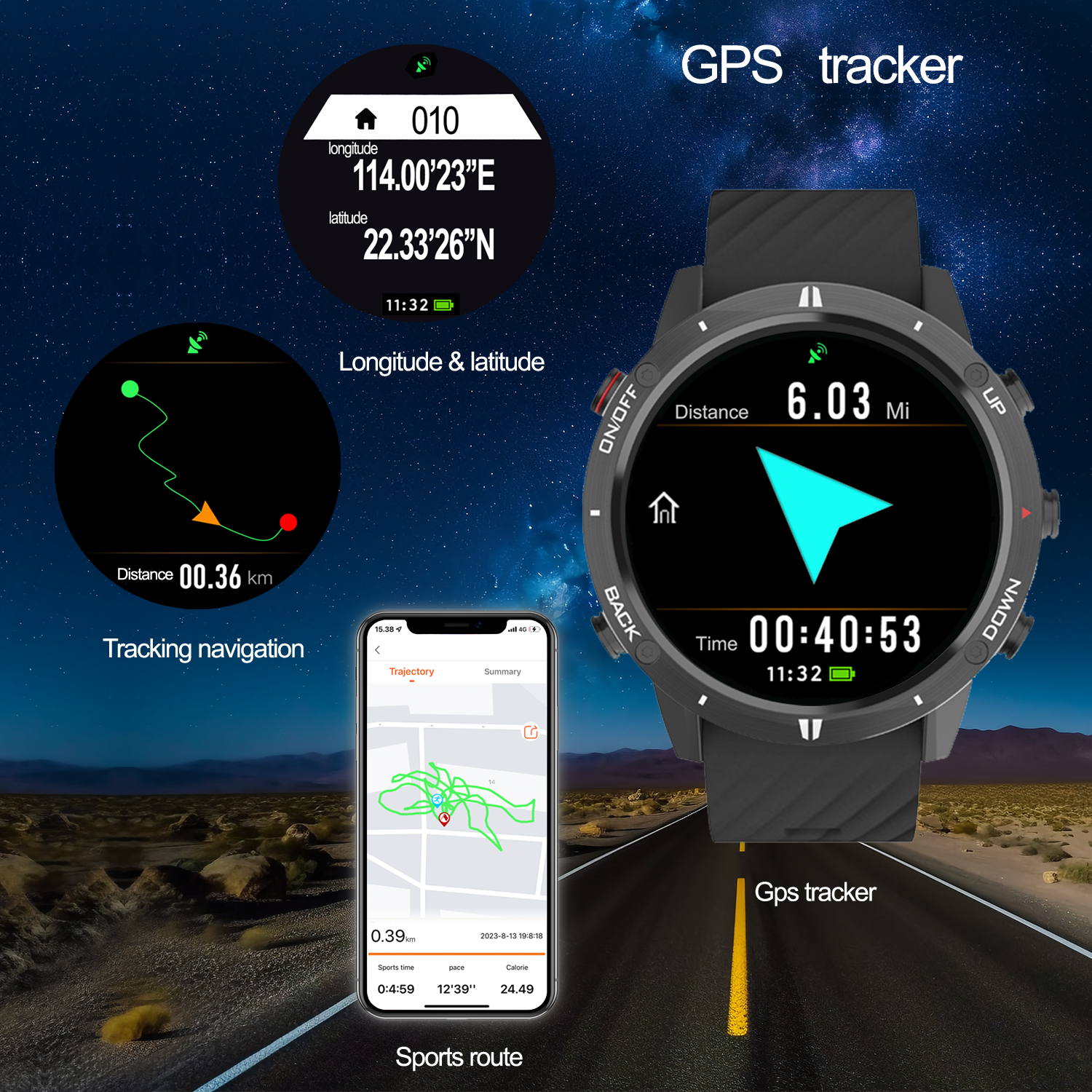 2024 New Sunroad GPS Sports Wa - Smartwatch Running Watches For Men avis et prix