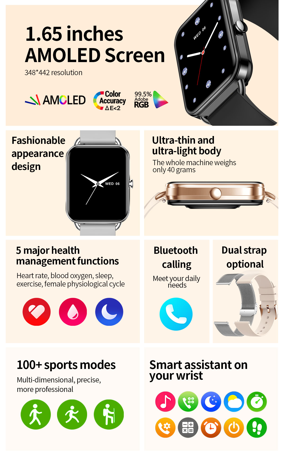 2024 Smart Watch Android Phone - Smartwatch Square Watches For Men avis et prix