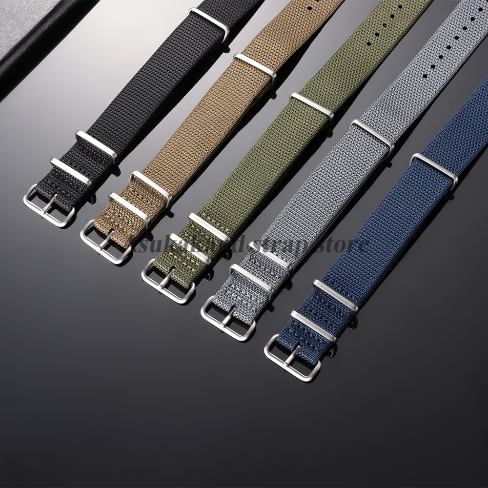 Ribbed Nylon Watch Strap 20mm  - Omega Watches Smartwatch avis et prix