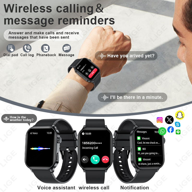 LIGE Original Brand Smart Watc - Smartwatch Watches For Women Branded avis et prix