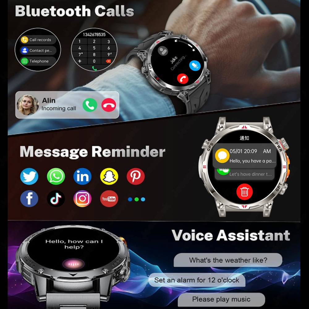 New Professional GPS Sports Sm - Smartwatch Running Watches For Men avis et prix