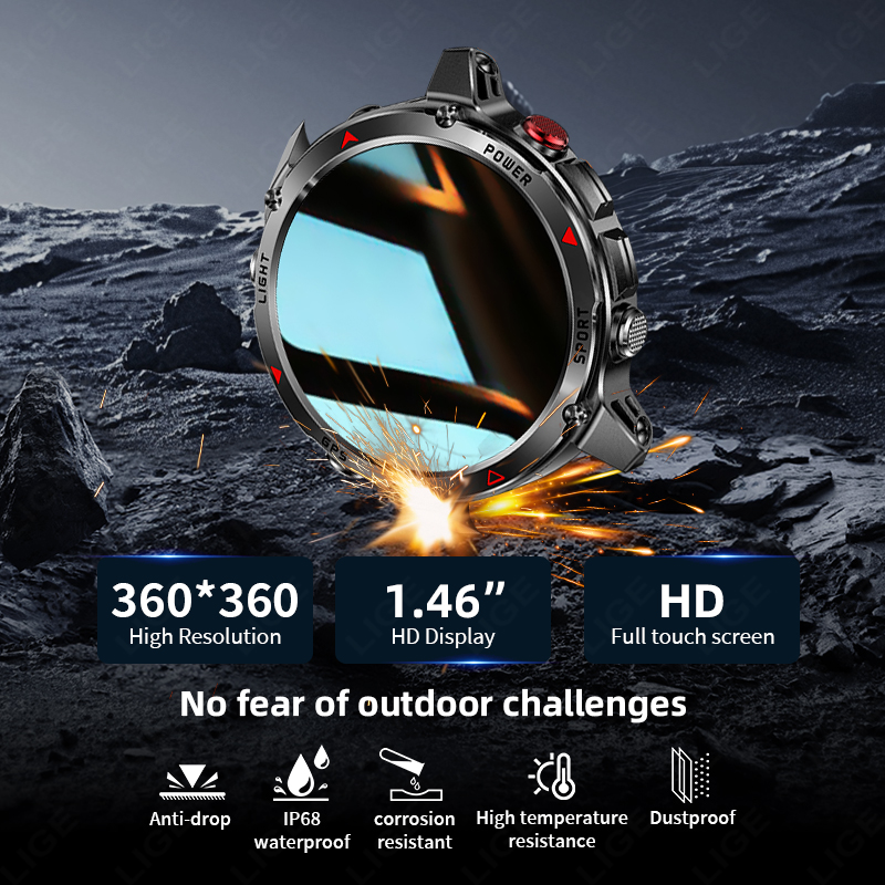 LIGE New Professional GPS Spor - Smartwatch Running Watches For Men avis et prix