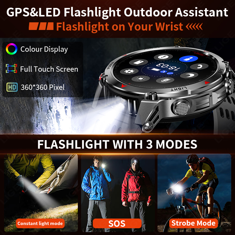 LIGE New Professional GPS Spor - Smartwatch Running Watches For Men avis et prix