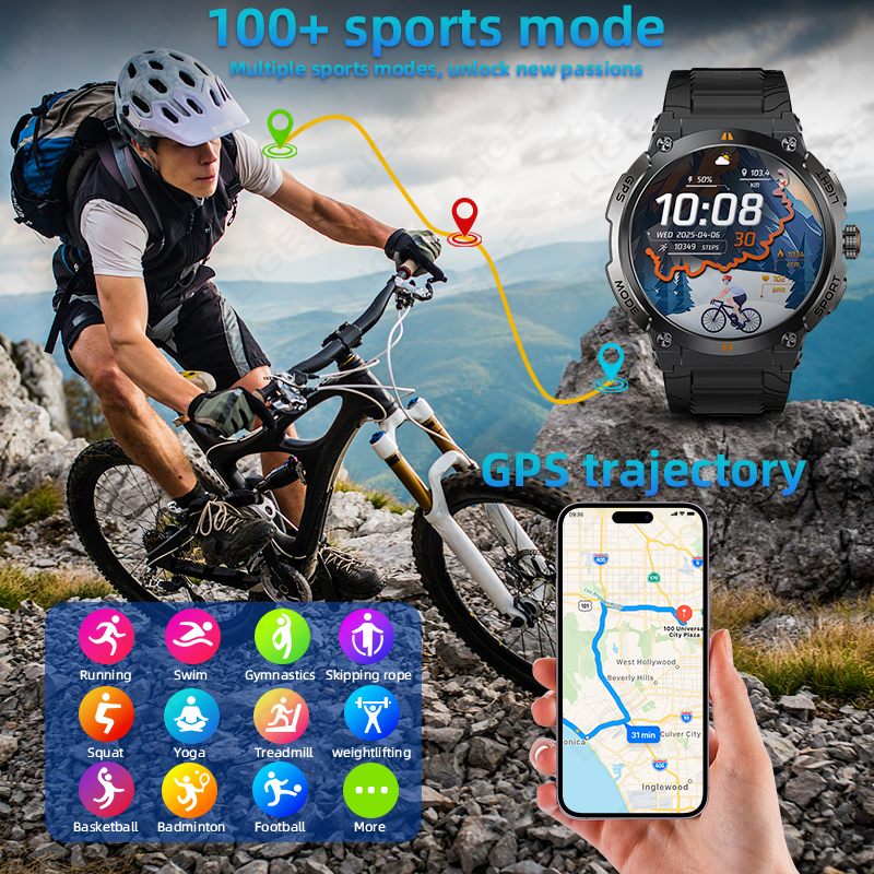 LIGE New Professional GPS Spor - Smartwatch Running Watches For Men avis et prix