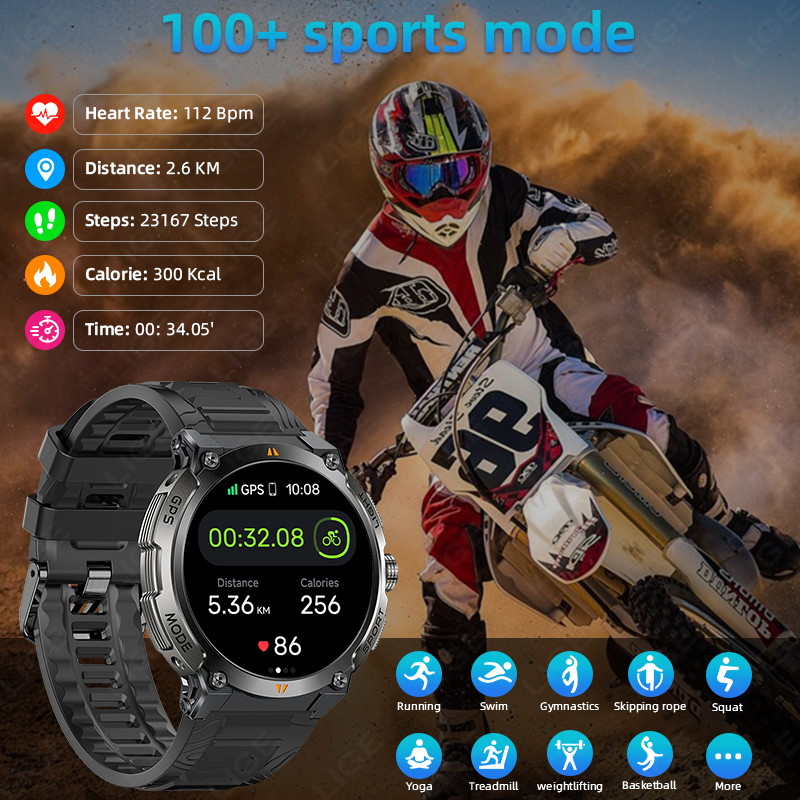 LIGE New Professional GPS Spor - Smartwatch Running Watches For Men avis et prix