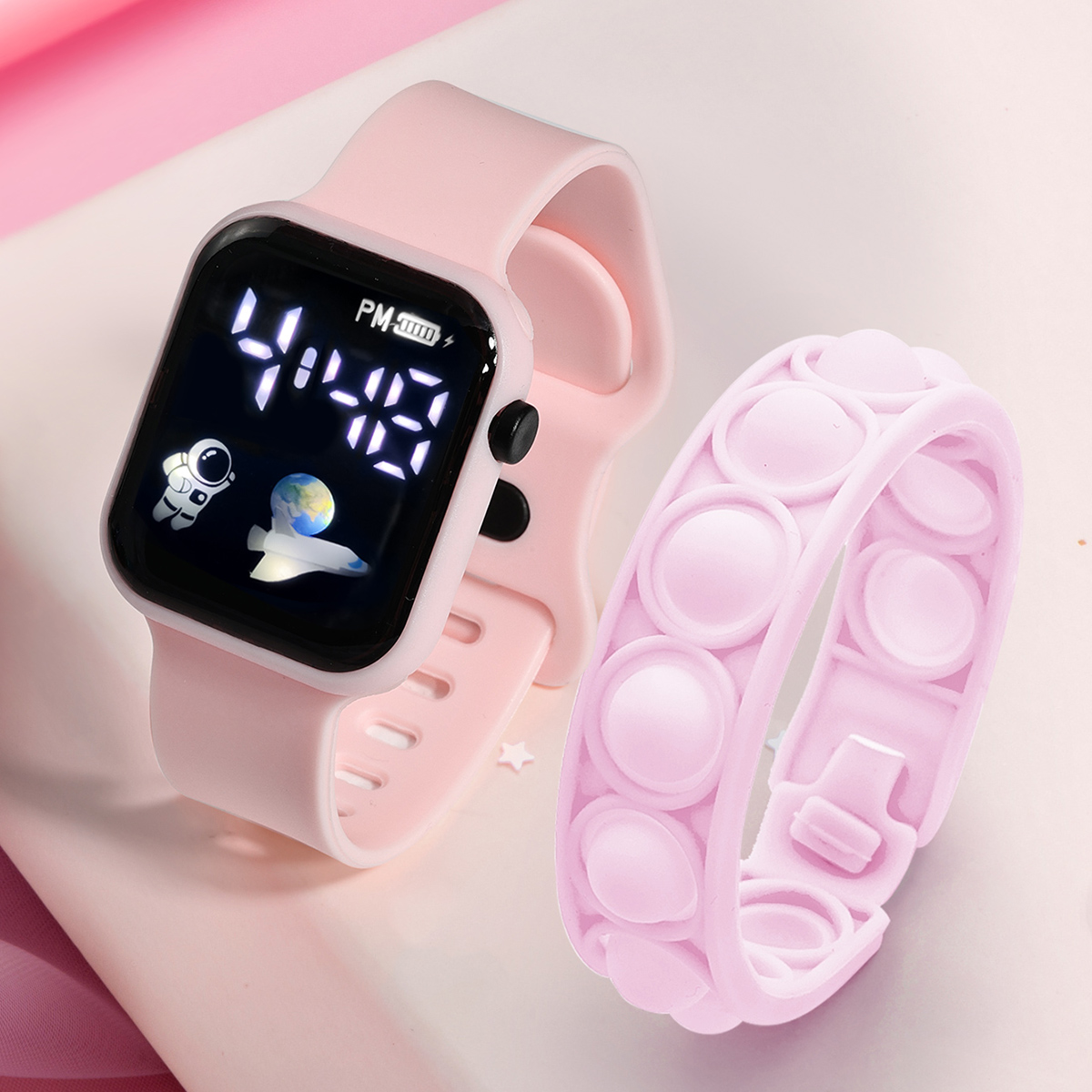 2PCS Children's Smart Watch Br - Smartwatch Watches Gift For Girls avis et prix