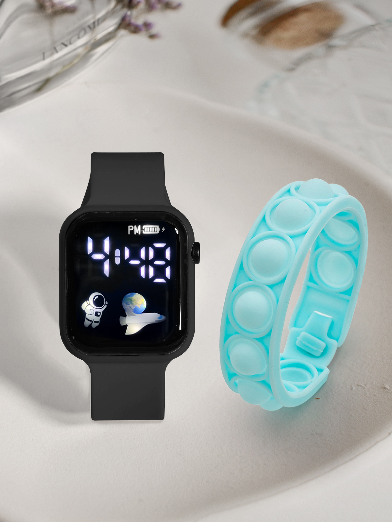 2PCS Children's Smart Watch Br - Smartwatch Watches Gift For Girls avis et prix